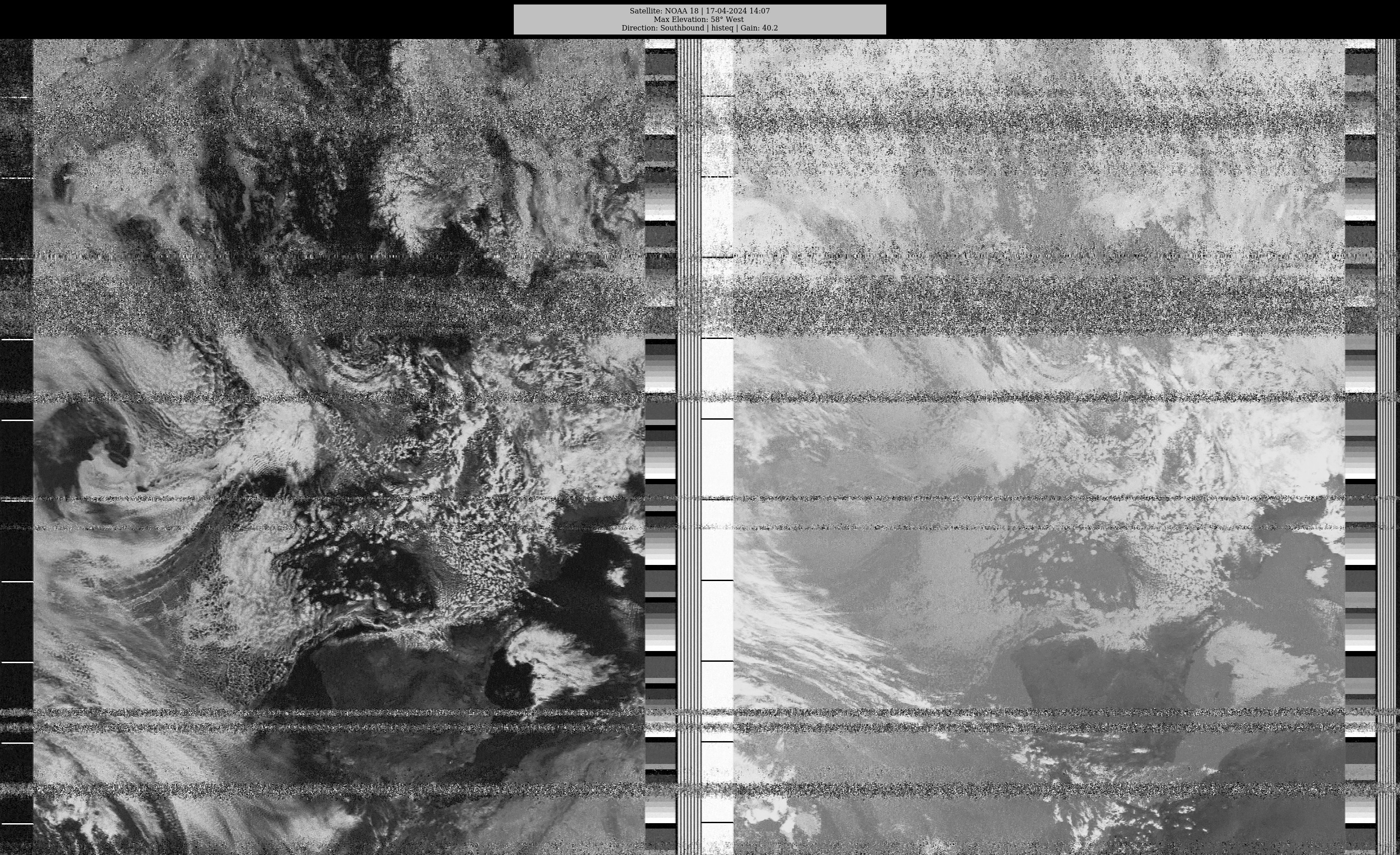 Image brut APT NOAA