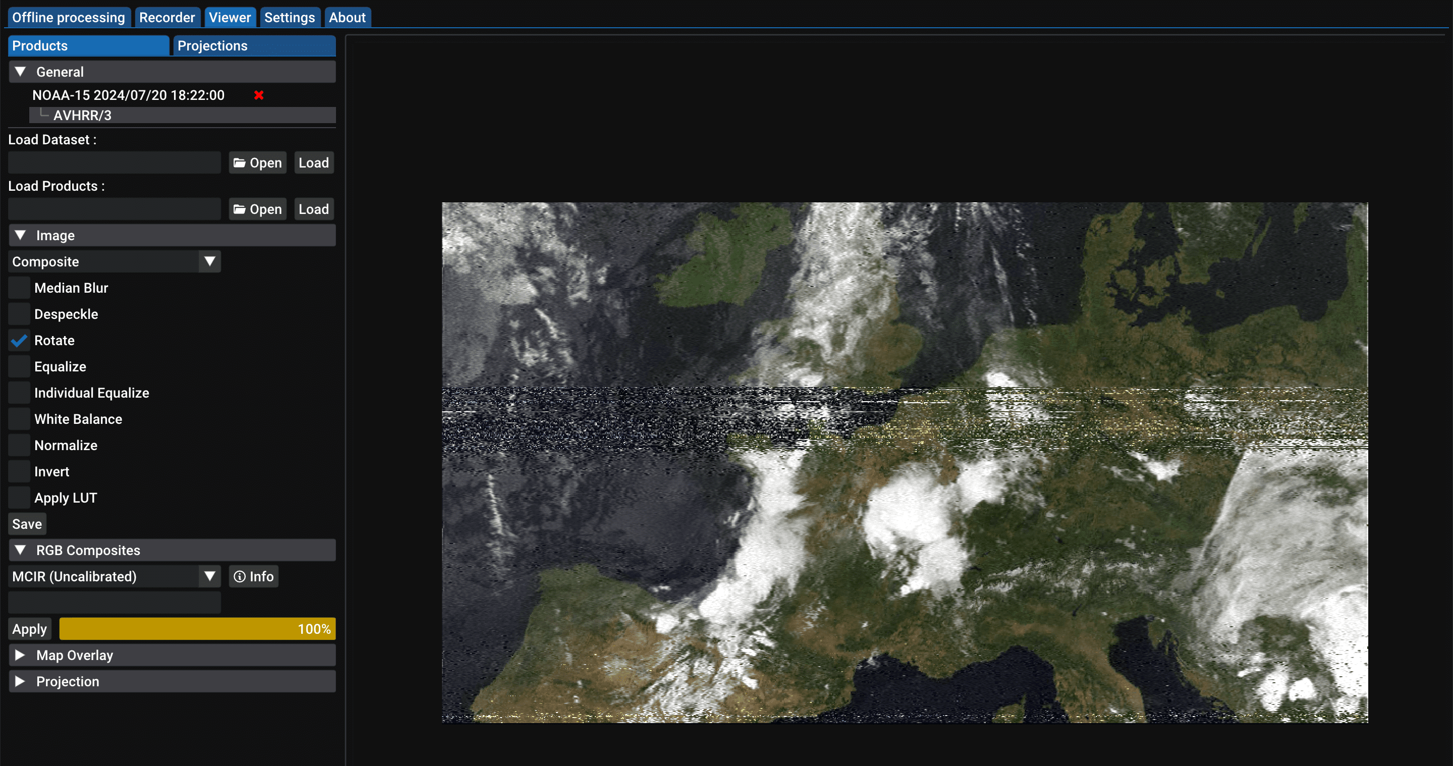 Viewer MCIR SatDump