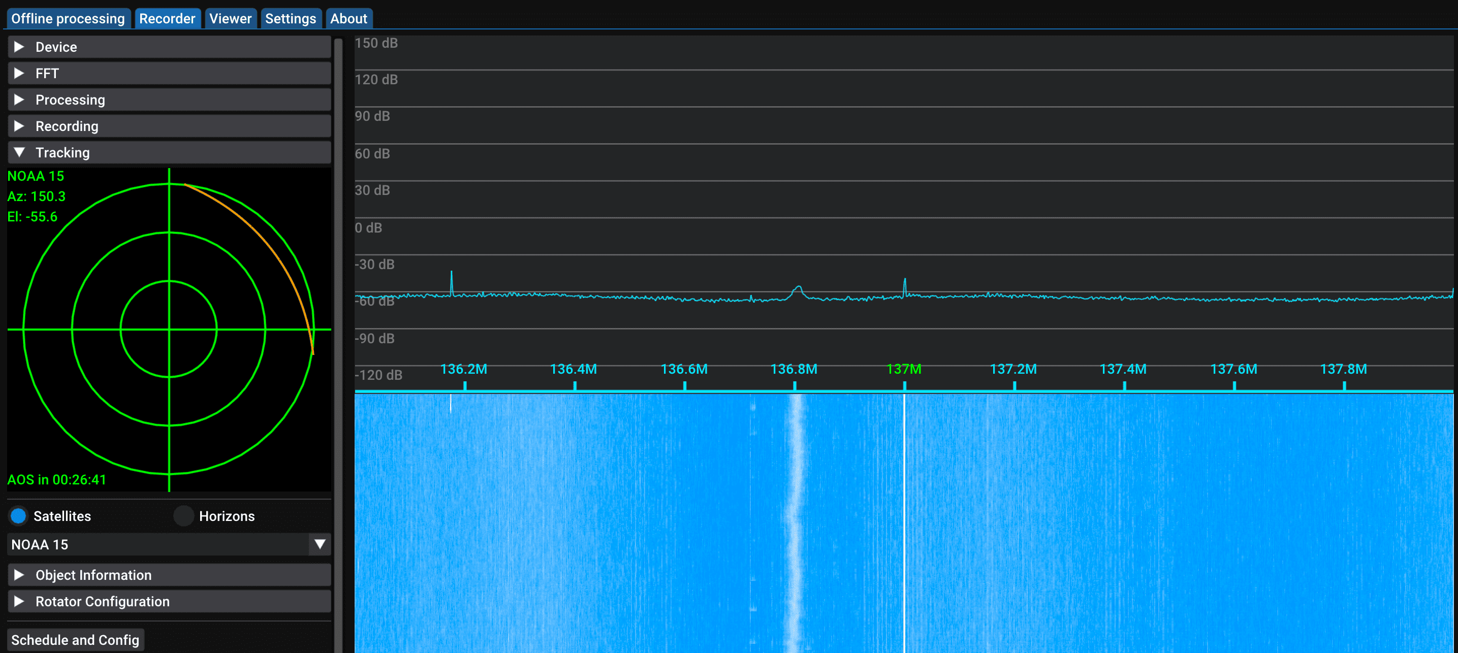 Recorder Tracking SatDump